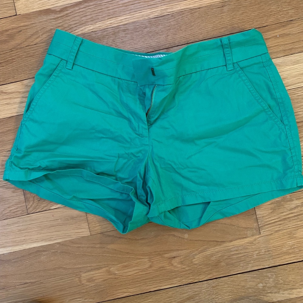 J. CREW Green Chino Shorts